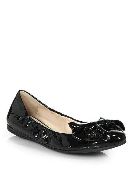 prada ballerinas black|Prada ballerina flats black.